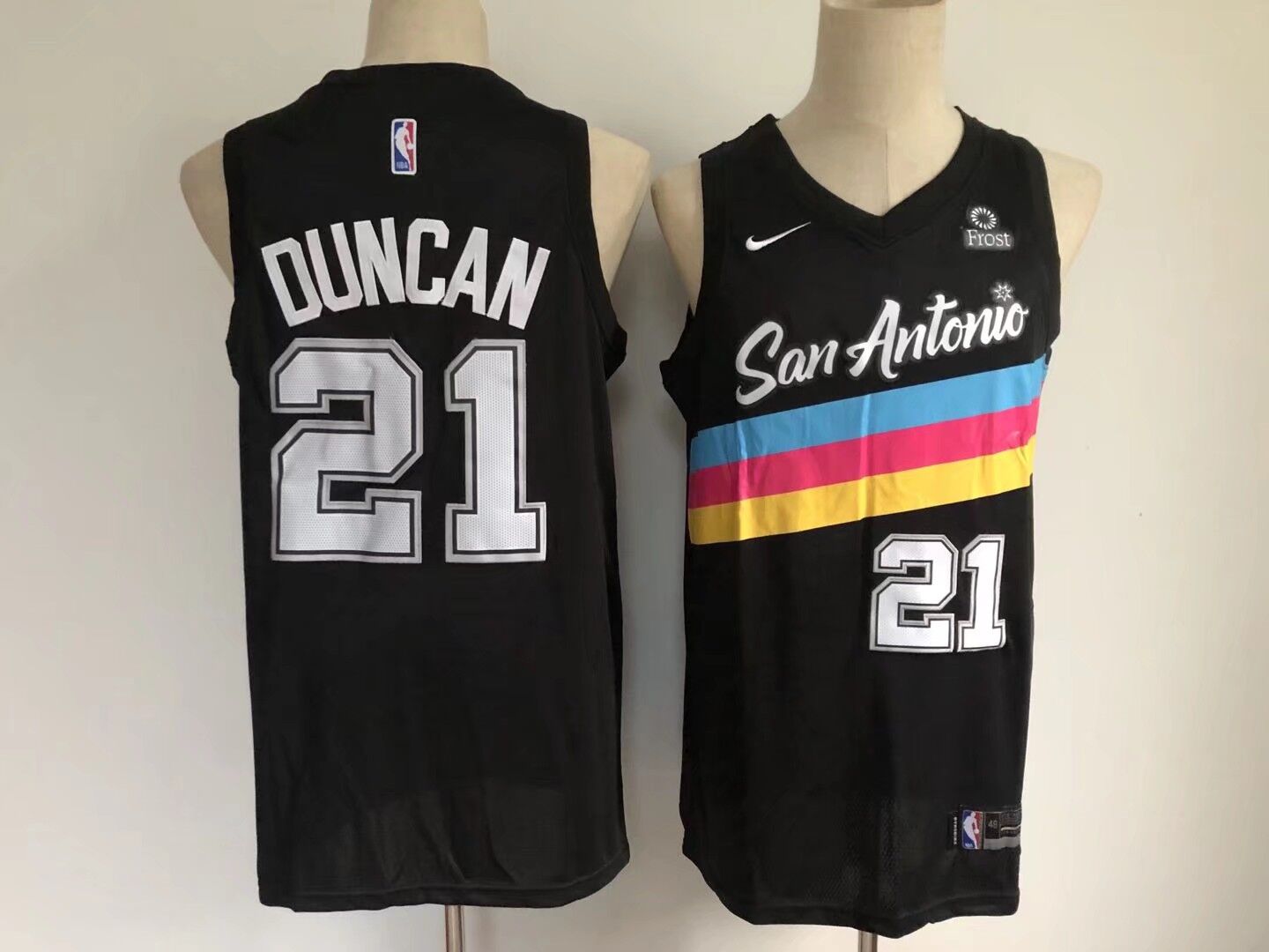 Men's Black San Antonio Spurs #21 Tim Duncan 2020 City Edition Stitched Jersey